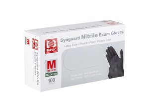 Unbekannt Glove Basic Synguard Nitrile Medium Black 100/Box